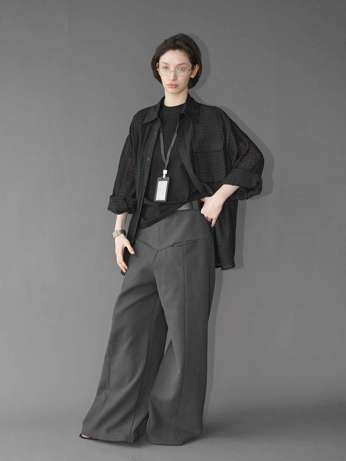 Checkered Sheer Shirt