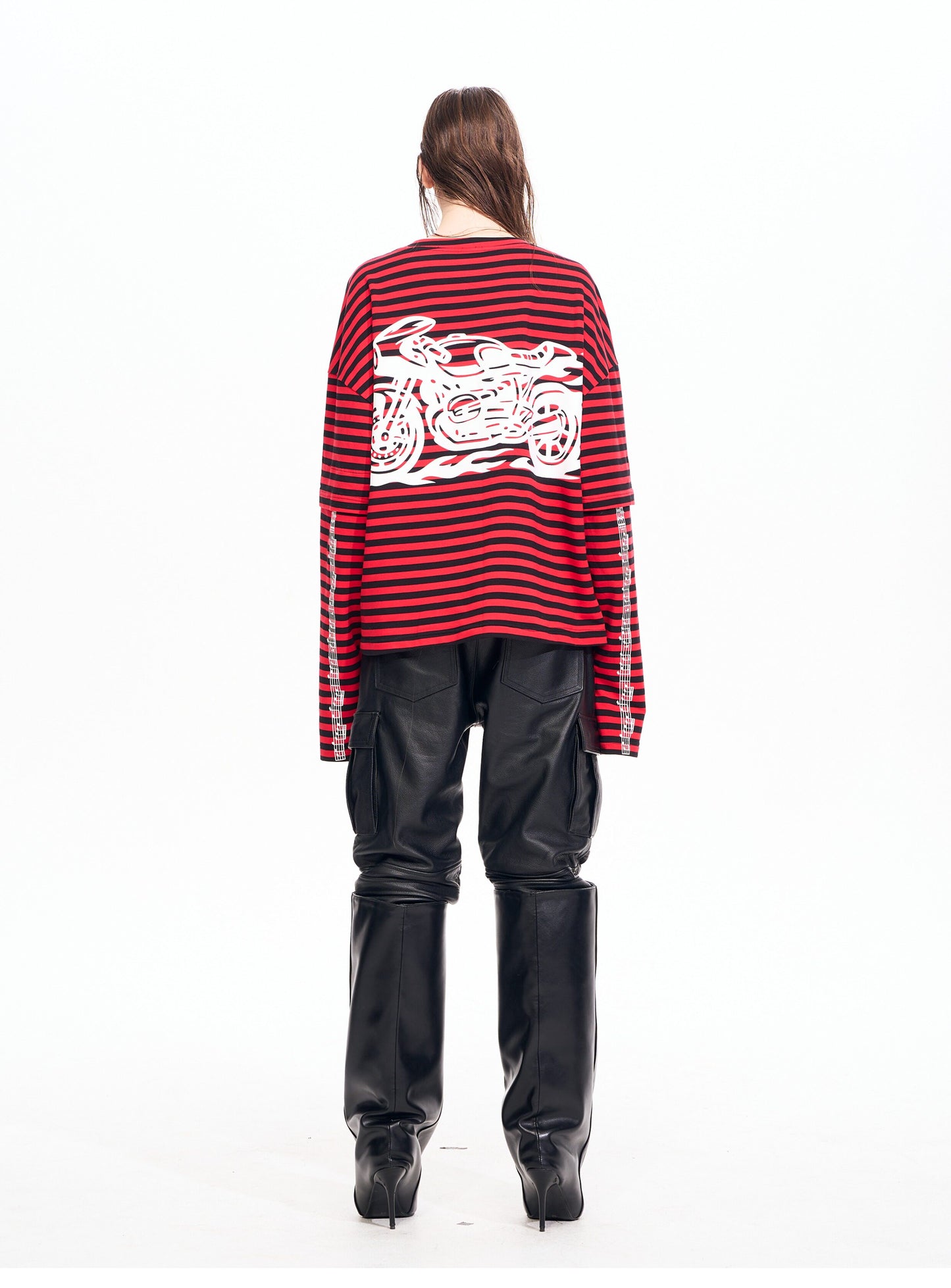 Motorcycle Print T-Shirt