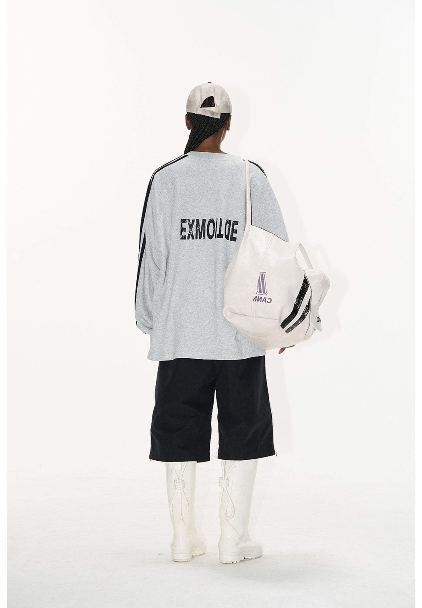 Splicing Print Loose Sweatshirt