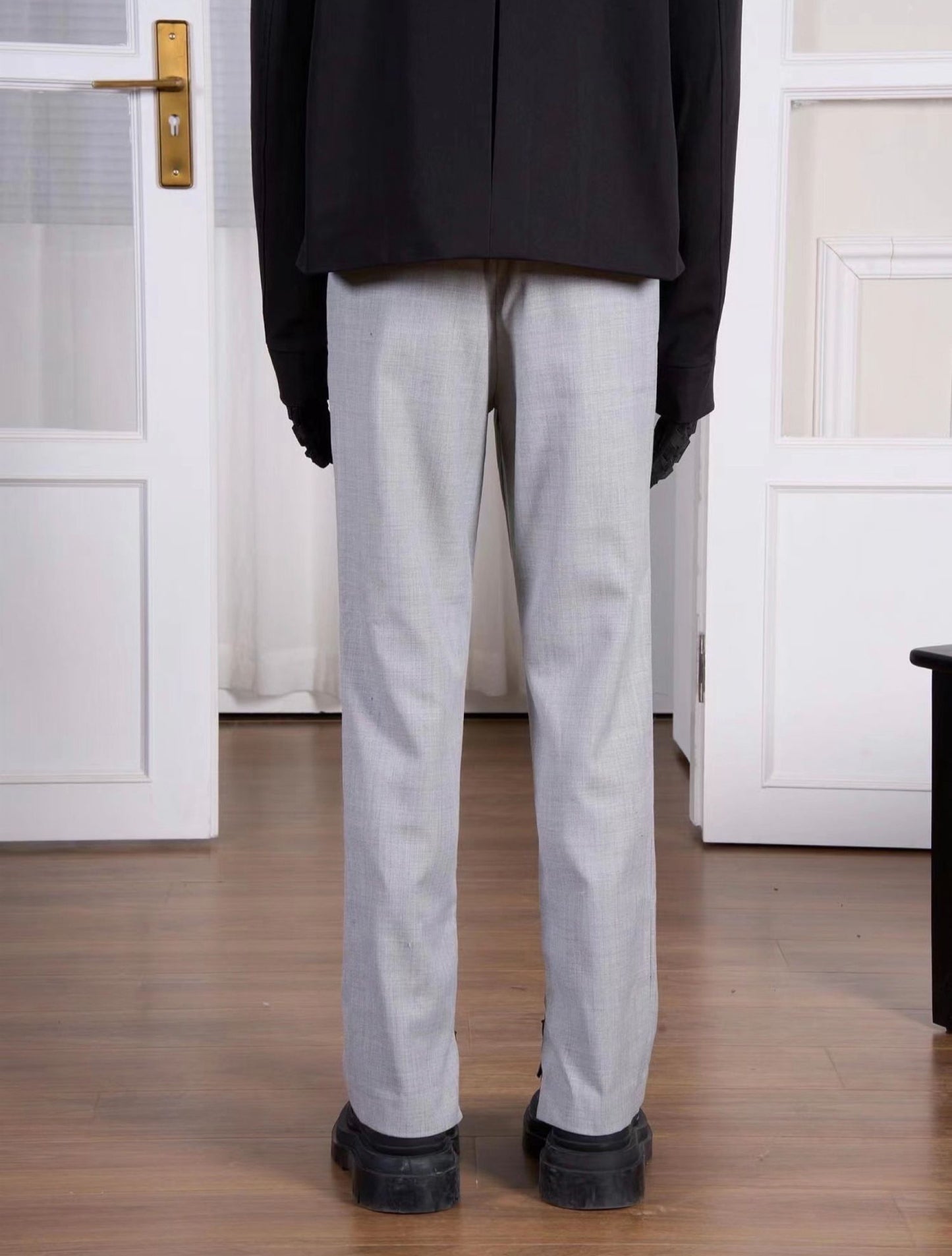 Micro Flare Slit Zipper Casual Pants