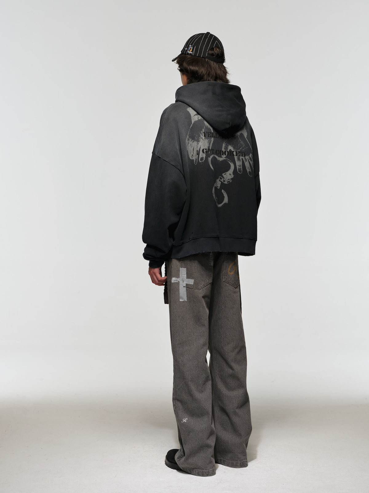 Heavyweight Retro-Style Hooded Sweatshirt