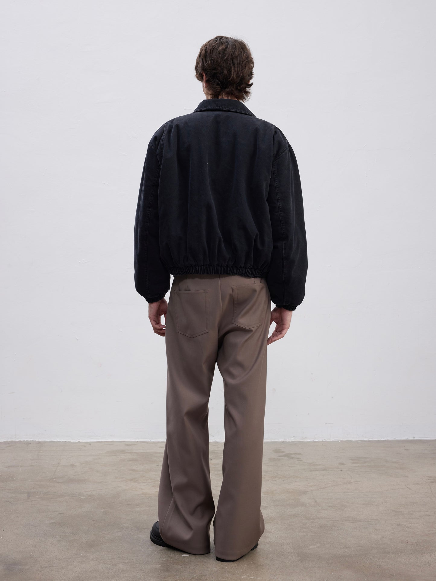 Faux Mink Fur Lined Short Jacket