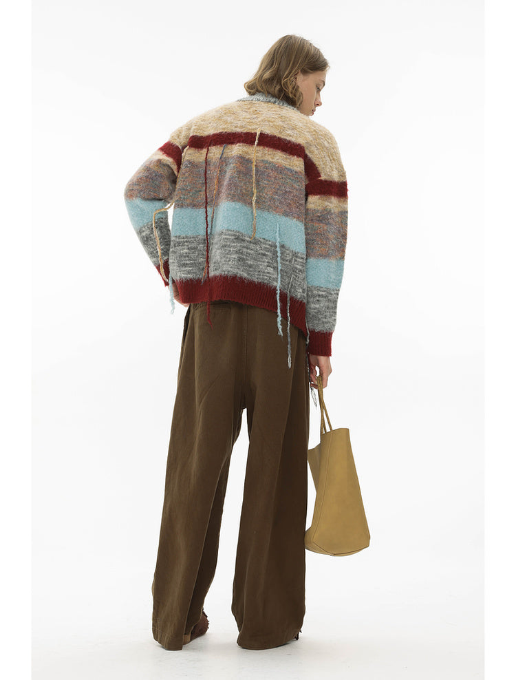 blended knit cardigan sweater