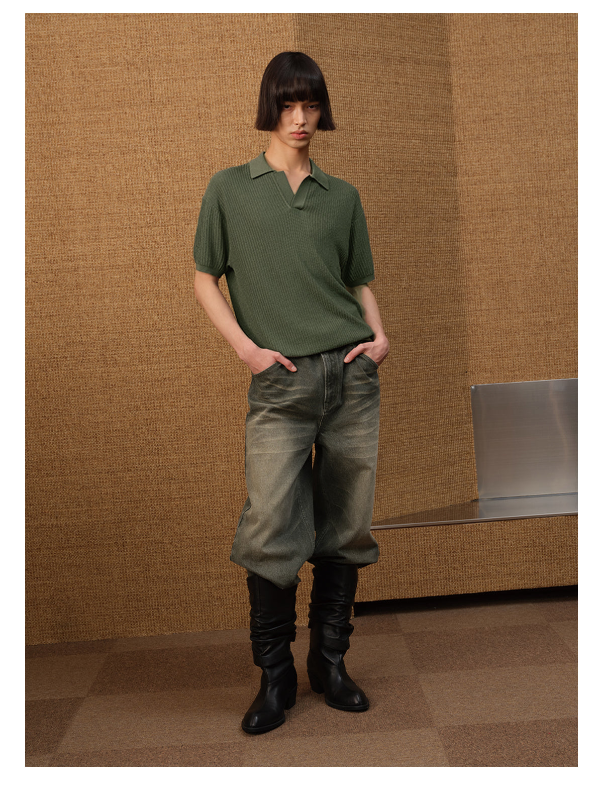 Slim Fit Ice Silk Knit