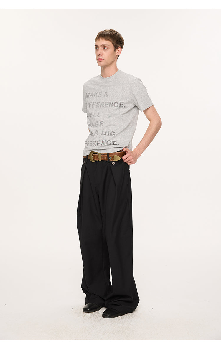 Hem Deconstructed Casual Pants