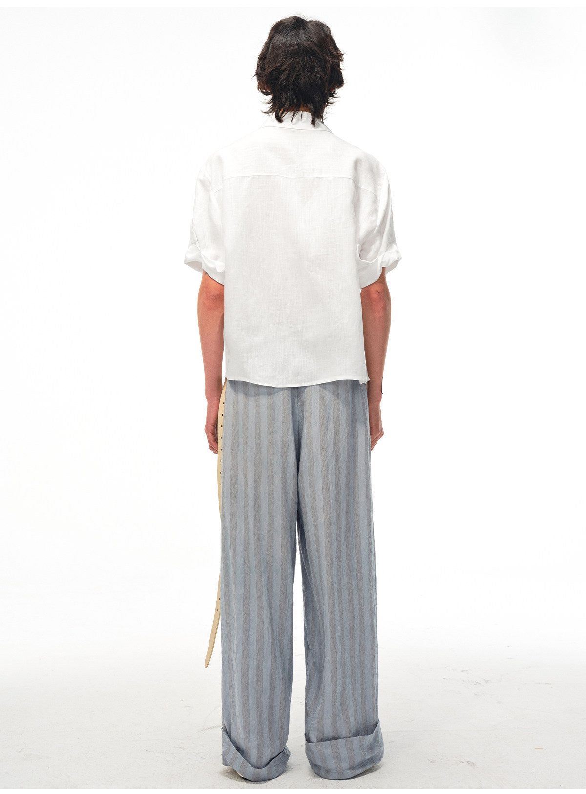 Tencel Linen Rolled-Cuff Shirt