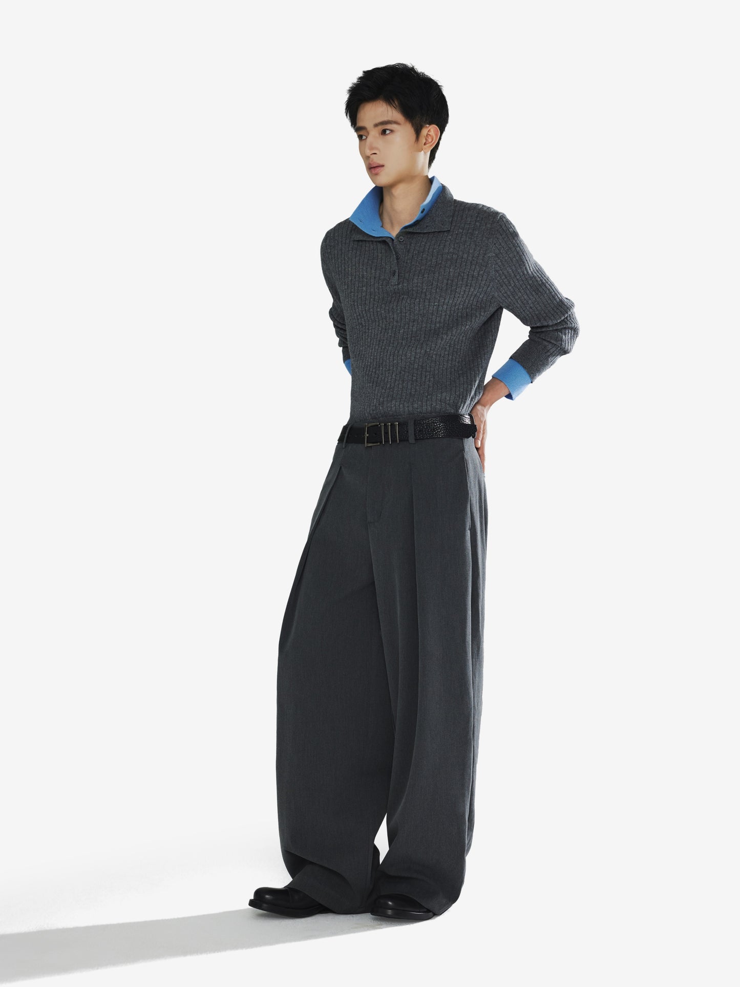 Fake Two-Piece Double-Neck Sweater