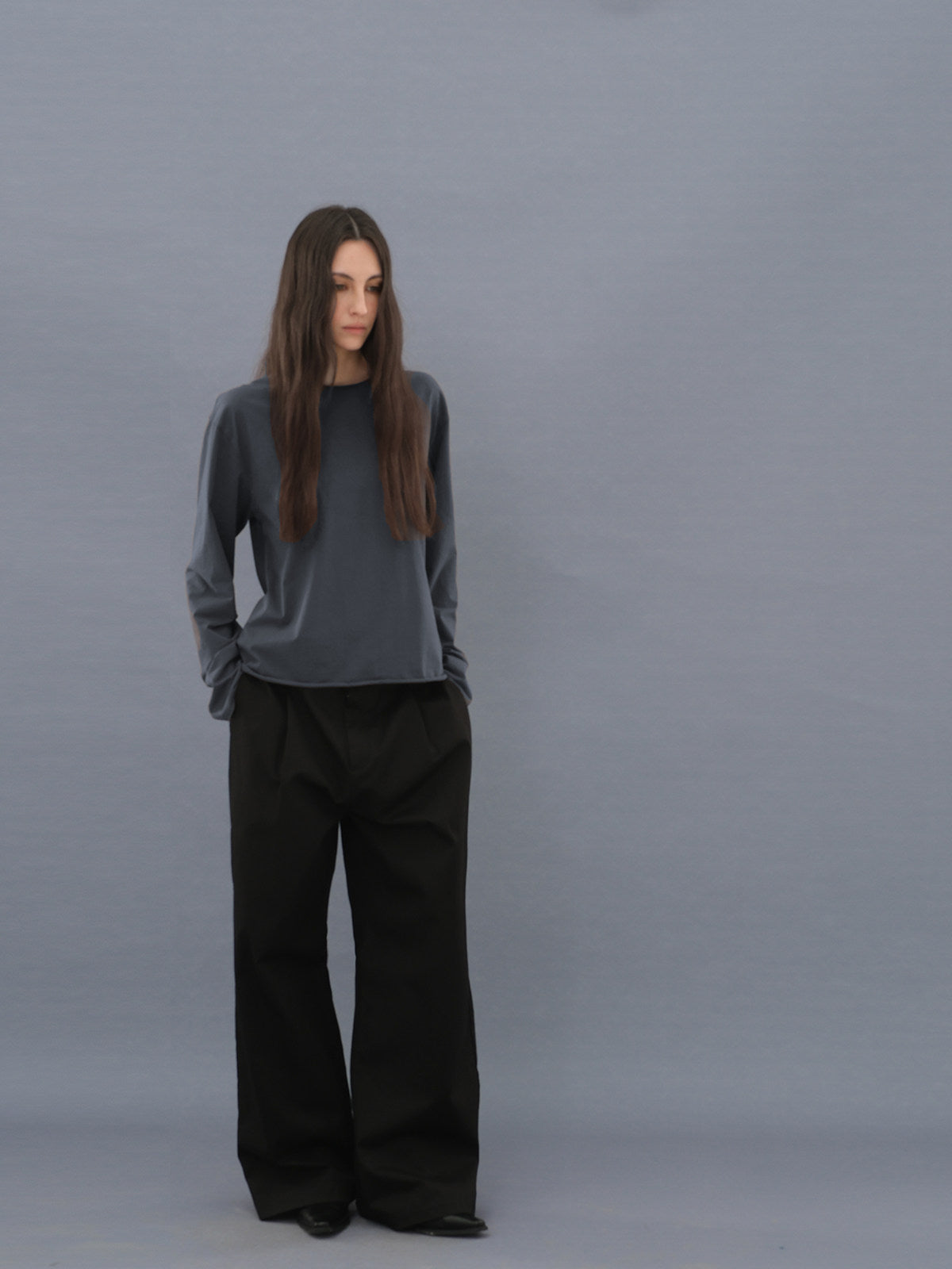 T-shirt with Roll-Up Sleeves