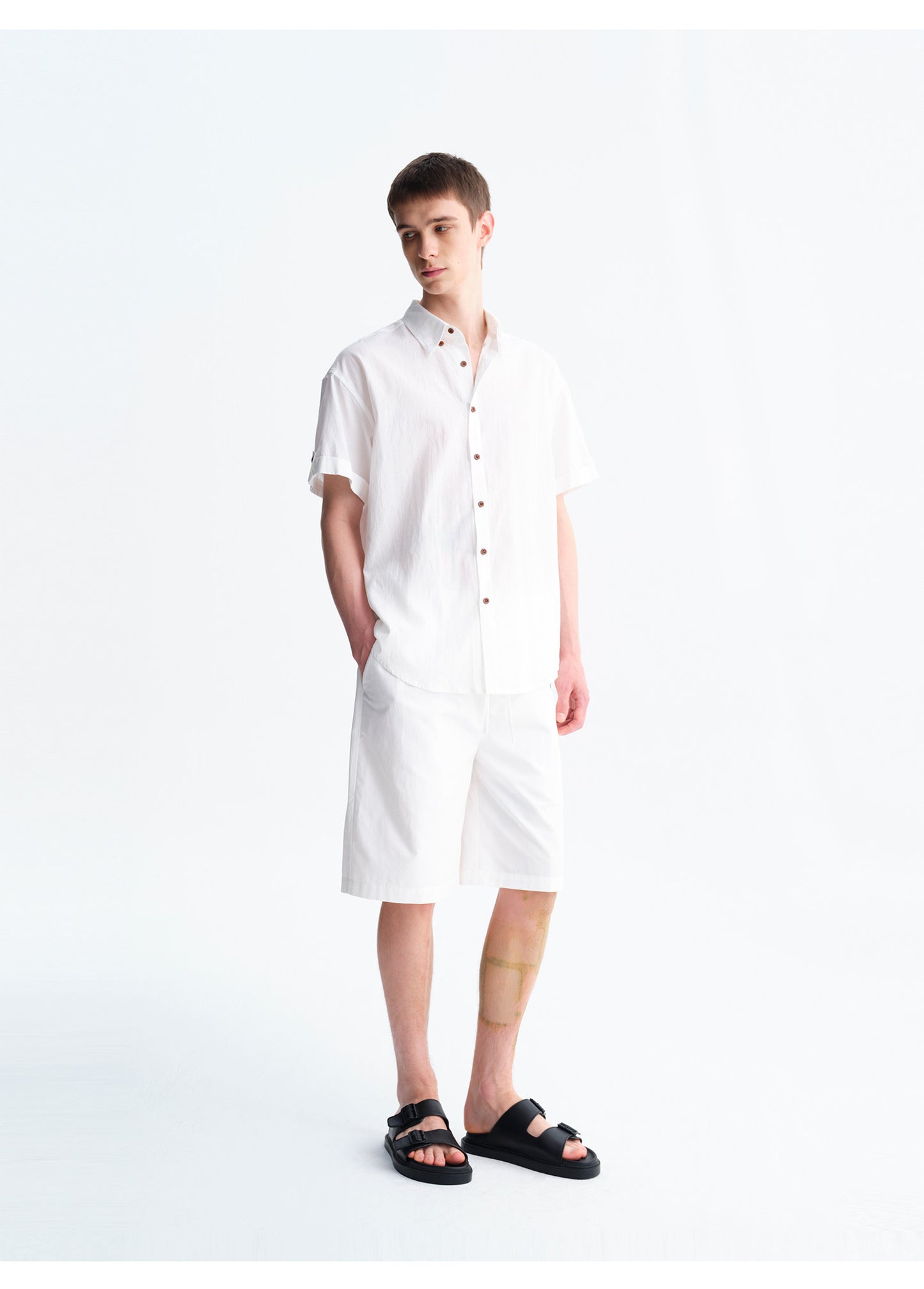 Shirt with Turn-Up Cuffs