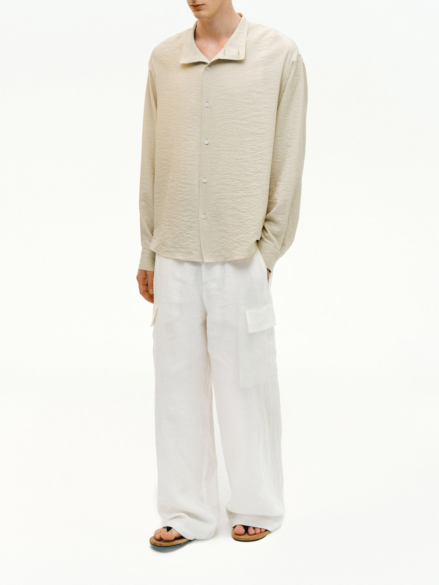 Silk Stand Collar Shirt