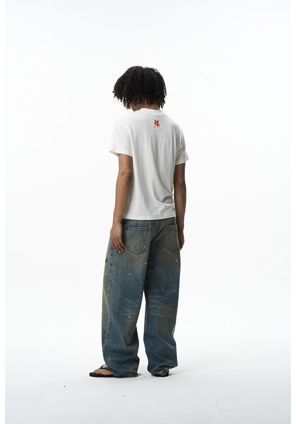 Mad Dye Splash Ink Embroidered Jeans