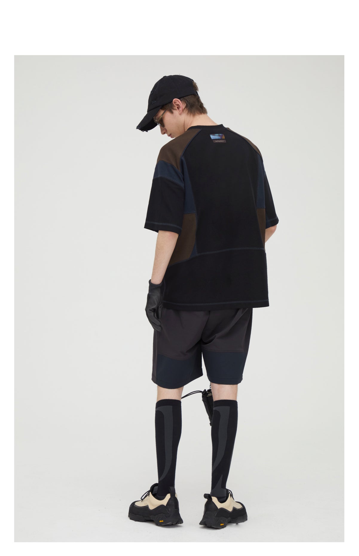 Multicolor Stitch Pique Mesh T-Shirt