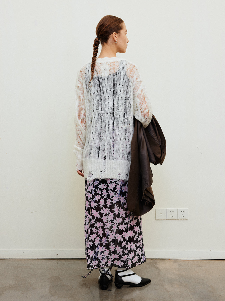 Twisted Texture V-Neck Sweater