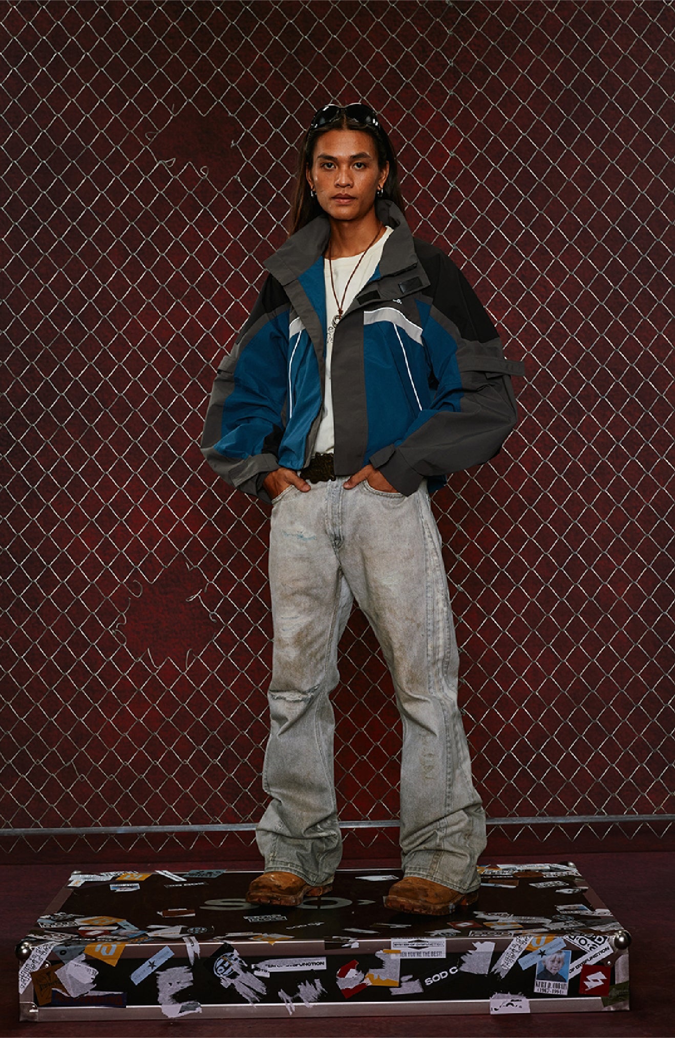 Colorblock Short Wide Jacket