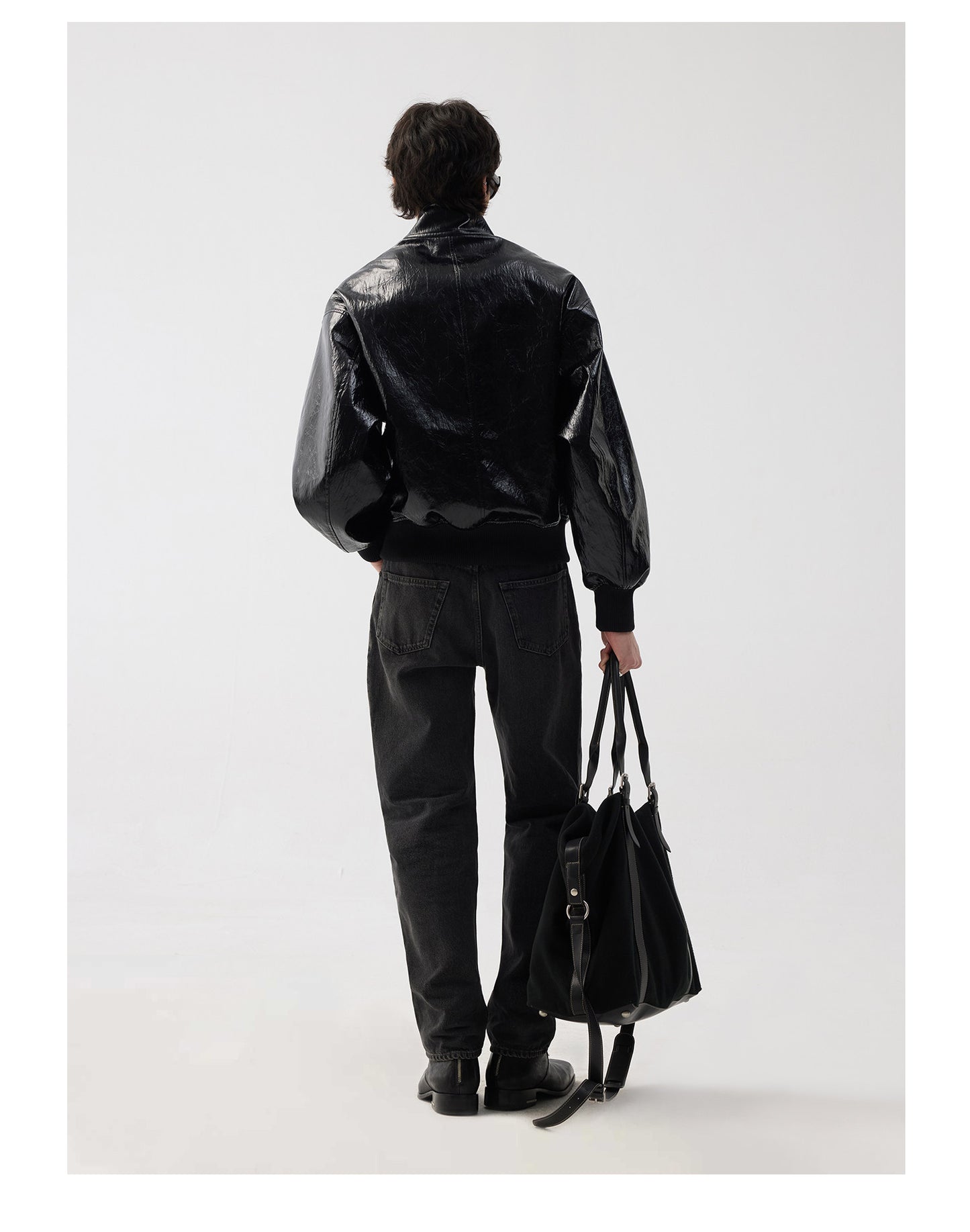Metallic Fiber High-Neck Jacket