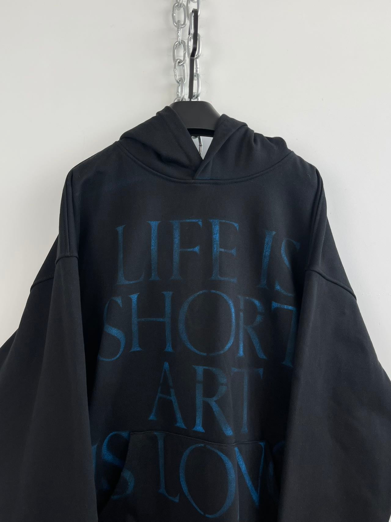 Art Inkjet Font Loose Hoodie