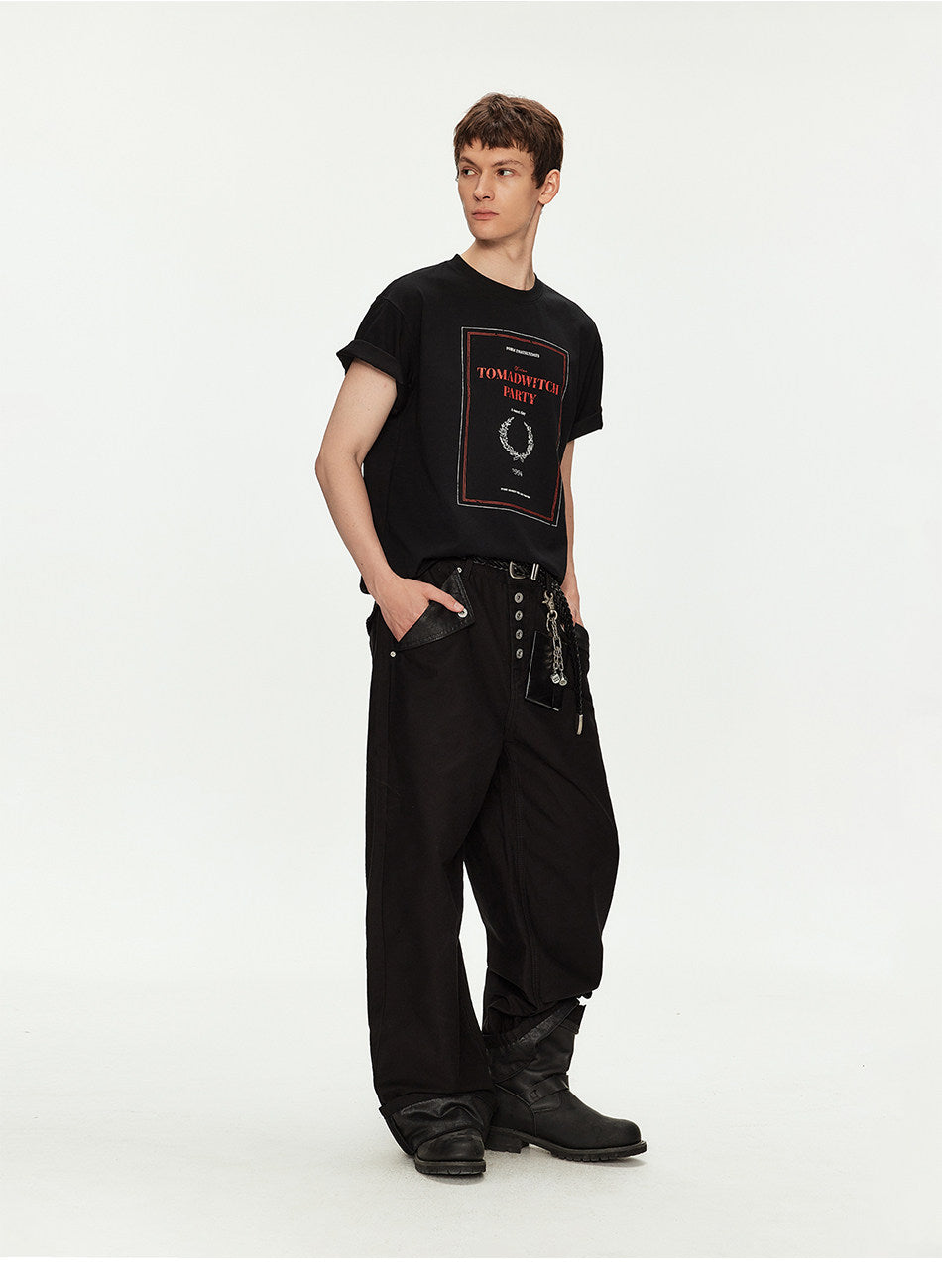 Printed Loose-Fit Drop-Shoulder T-Shirt