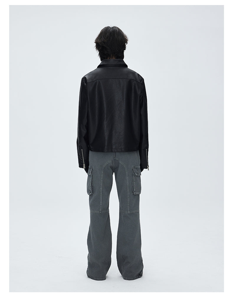 Short PU Leather Jacket