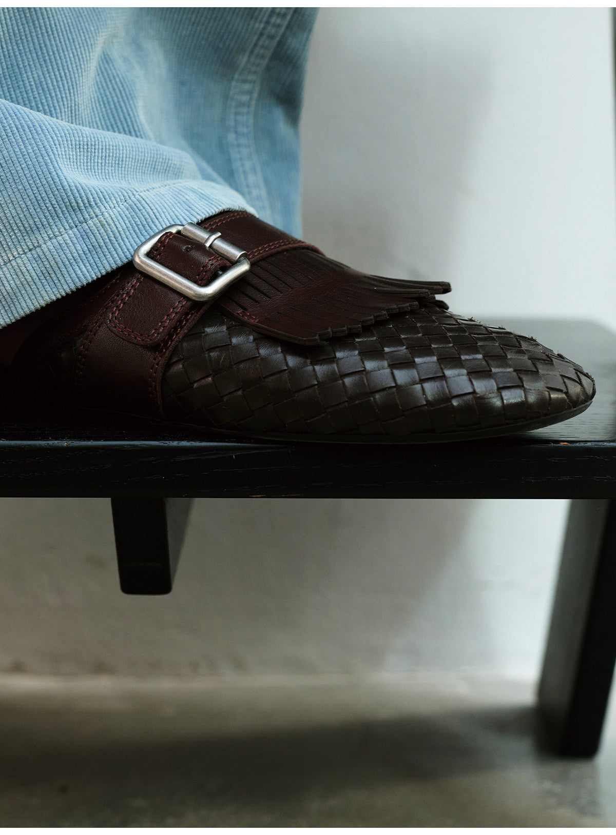 Leather Monk-Strap Sandals with Tassels