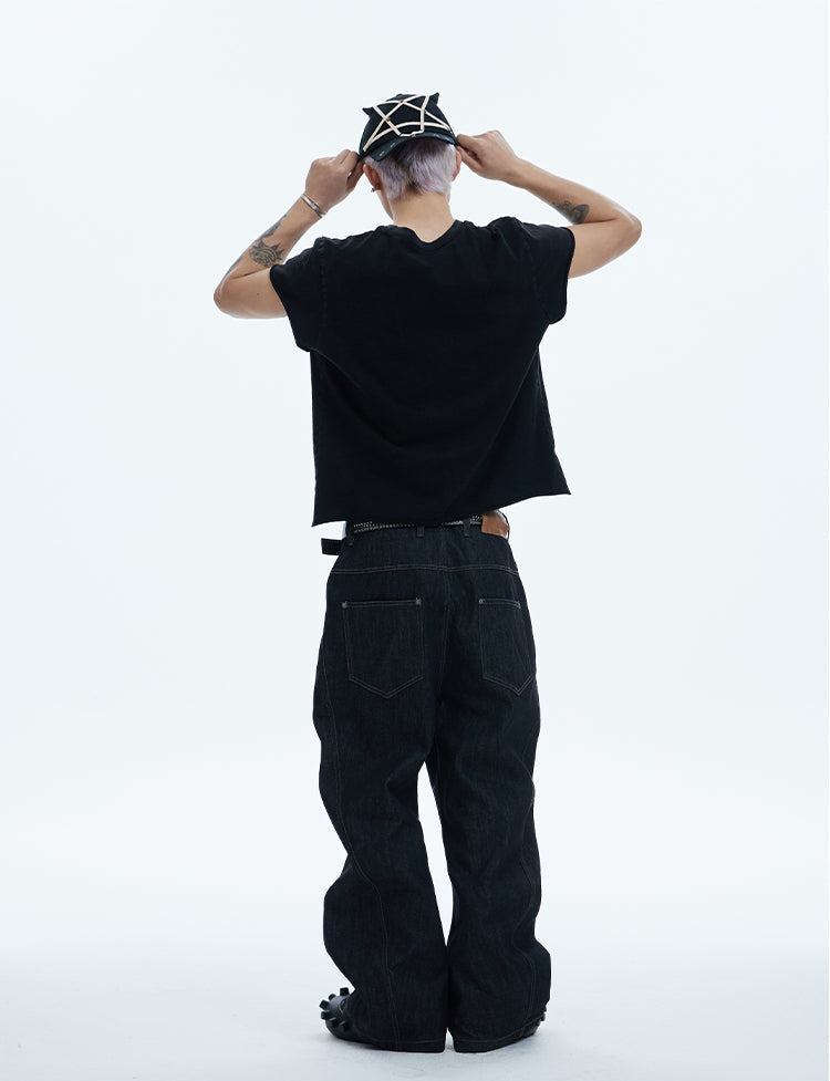 Vintage design denim pants