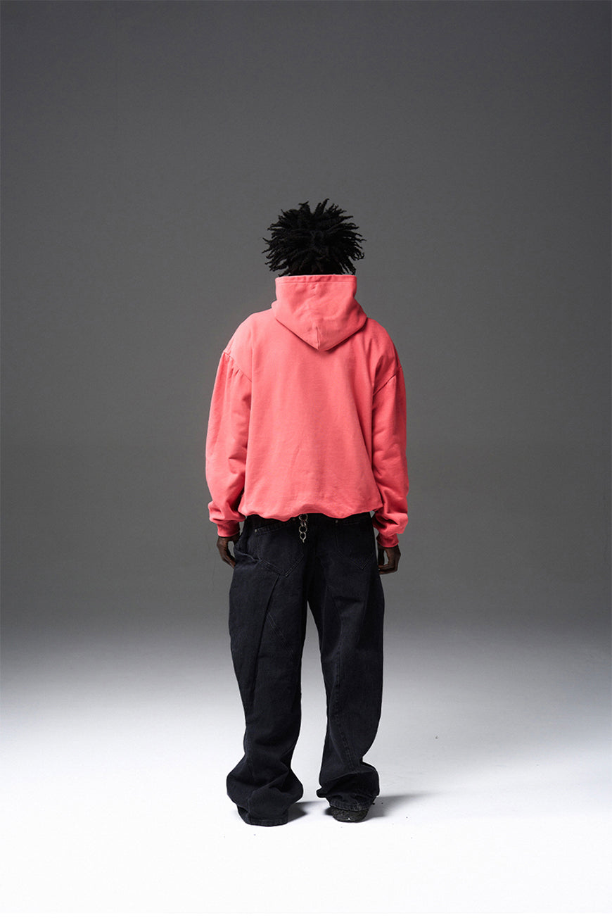 Long Direct Print Hooded Sweatshirt