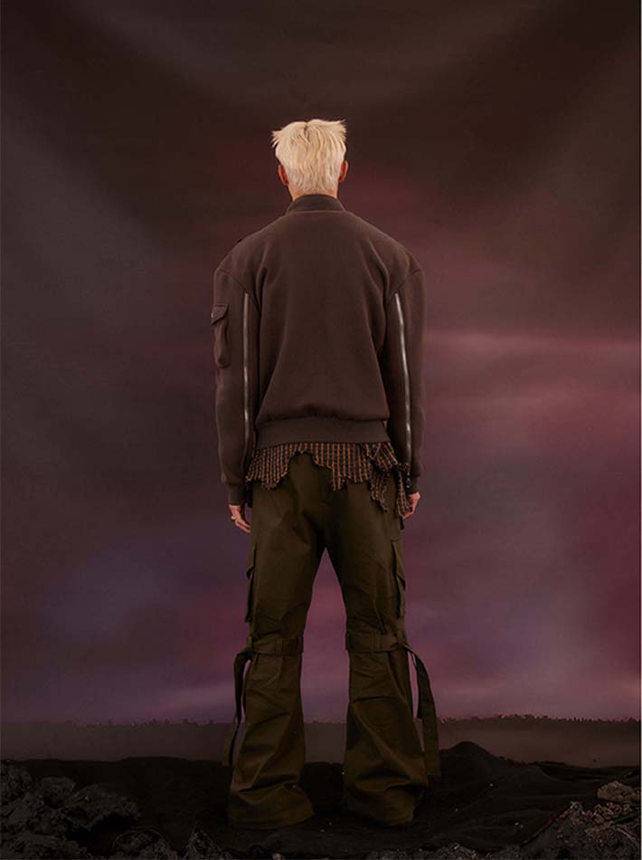 Military Armor Style Sweat Jacket