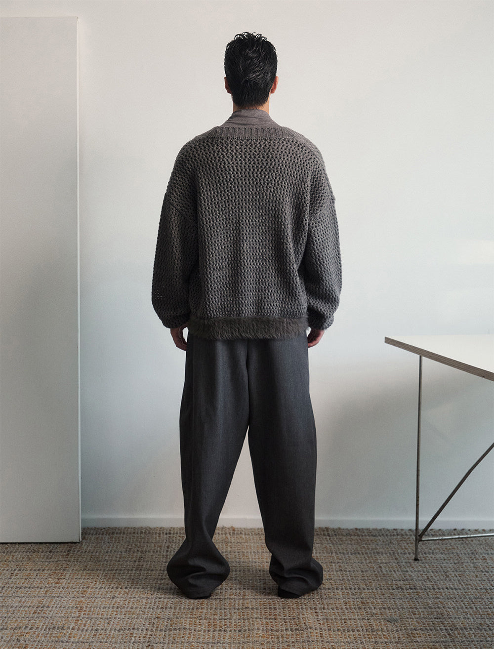 Openwork V-Neck Sweater