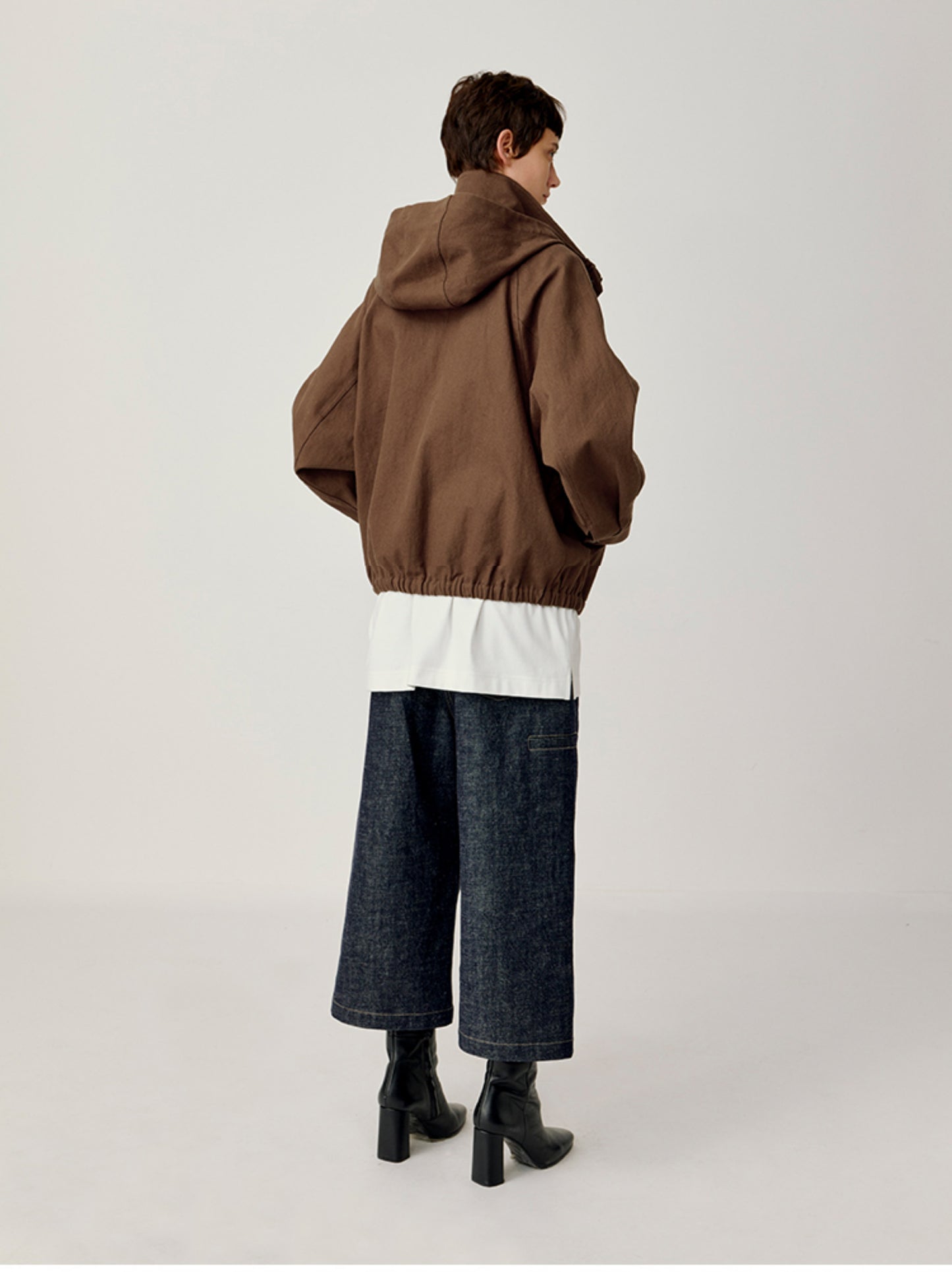 Stand Collar Hooded Jacket