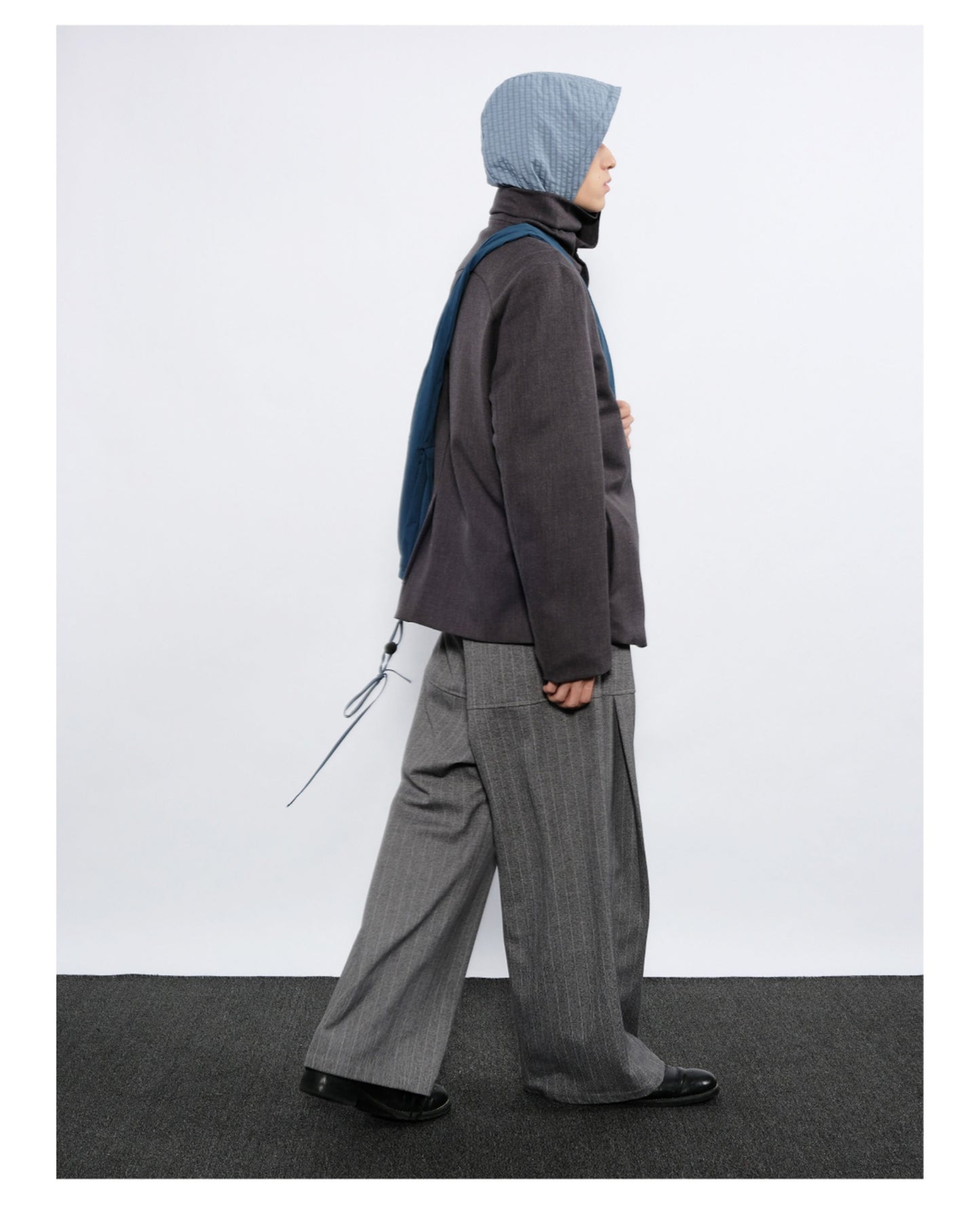 Wide-Stripe Casual Pants