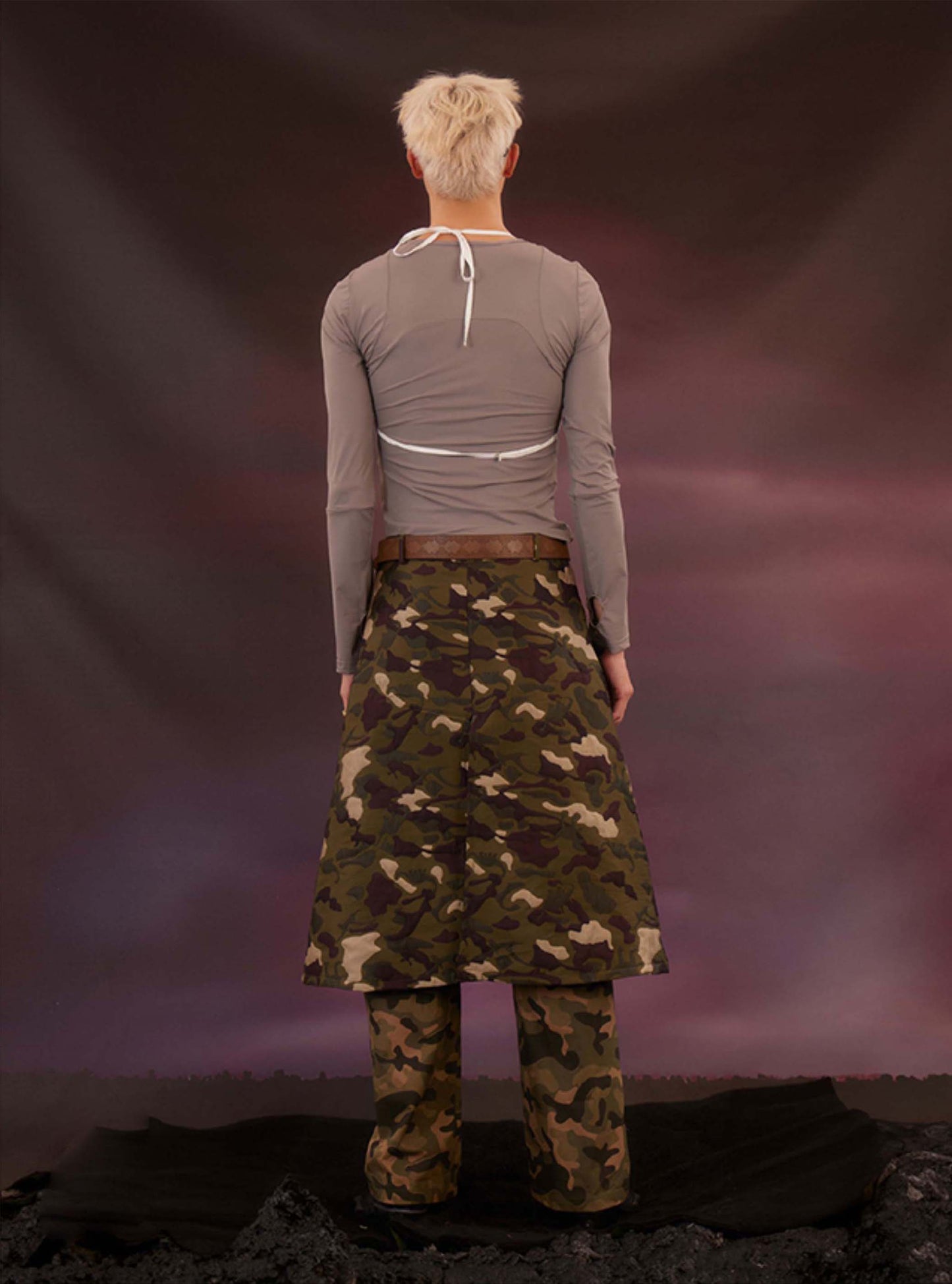 Military Style Skirt Pants