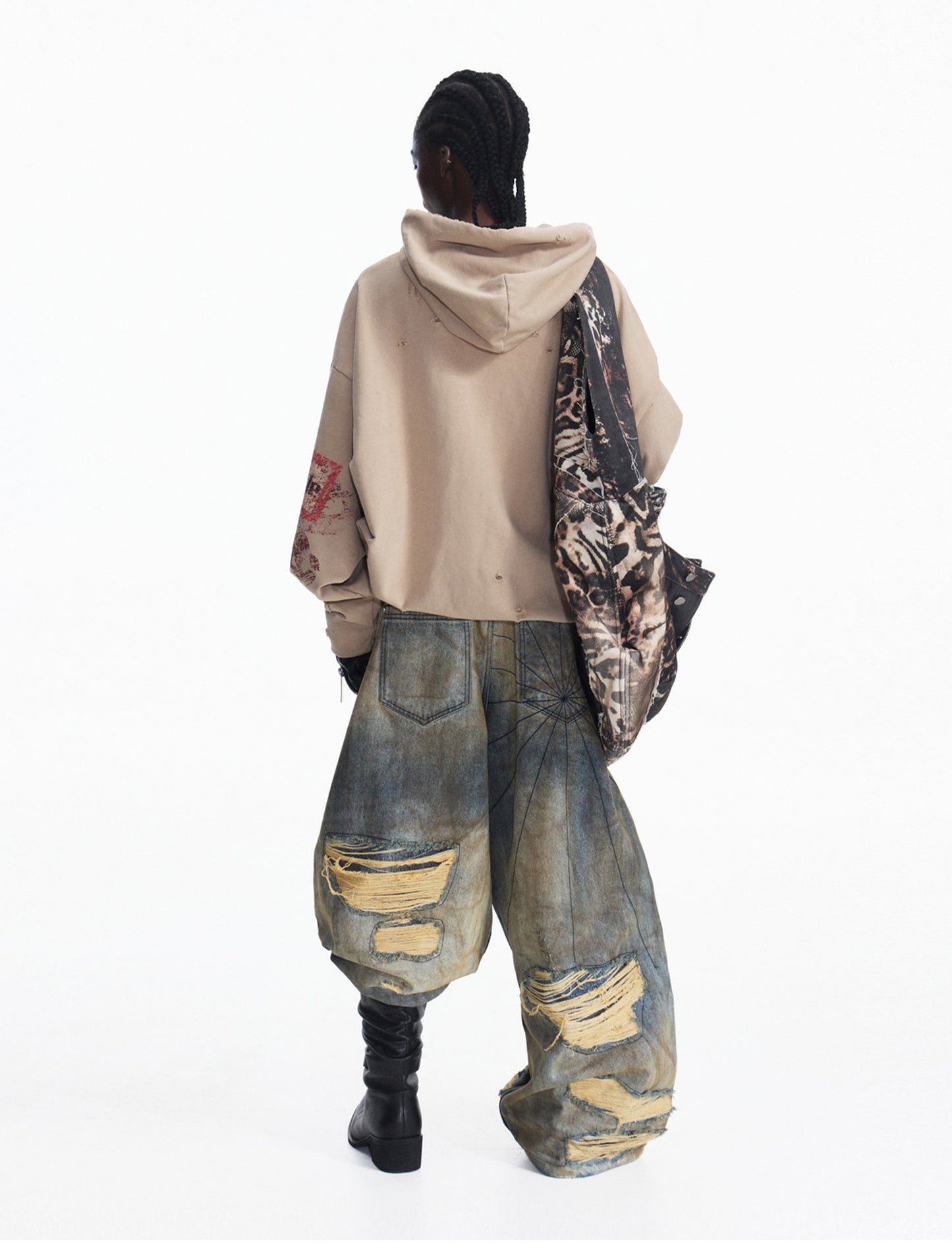 Double-layer fabric sweatshirt