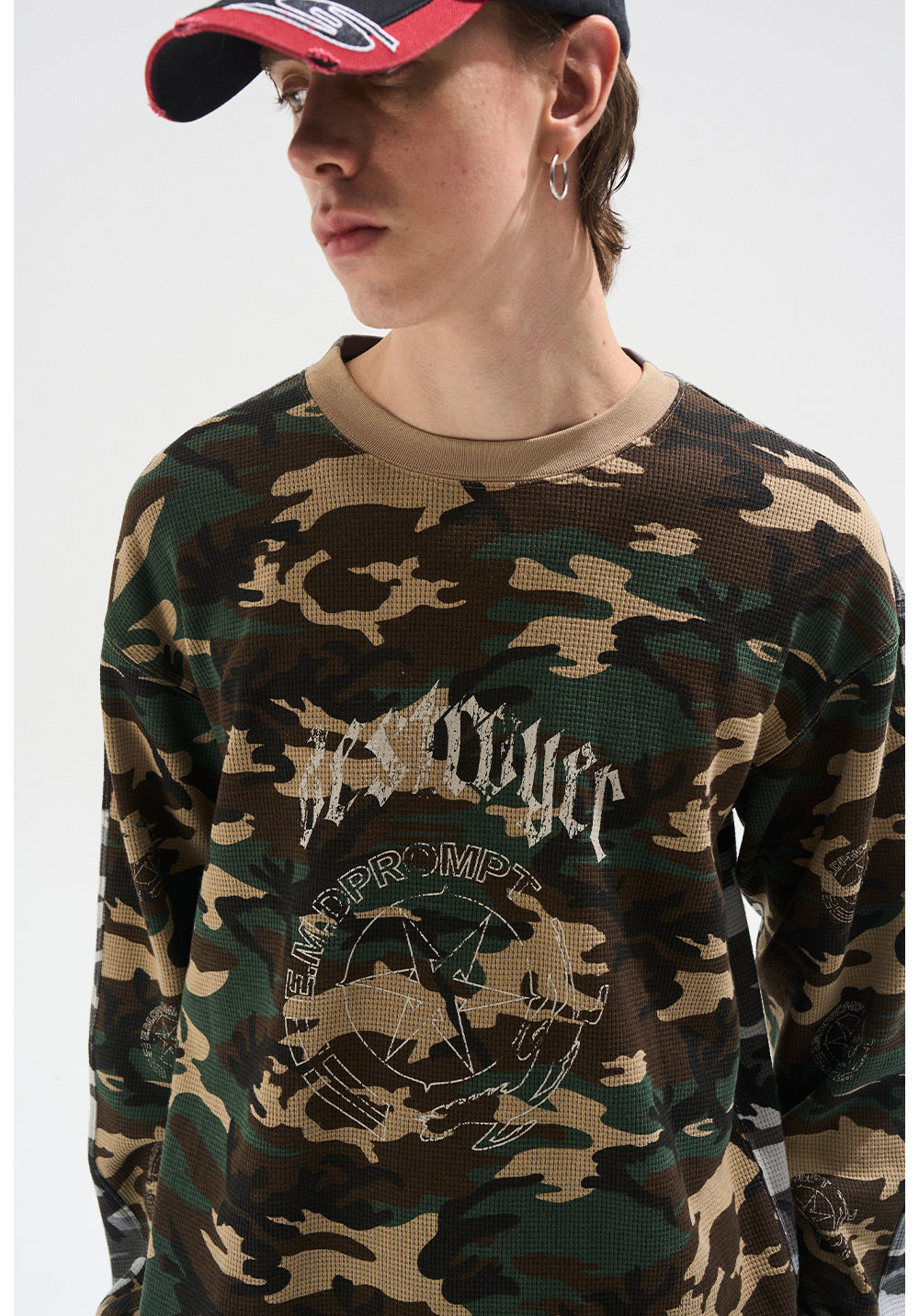 Camouflage print T-shirt