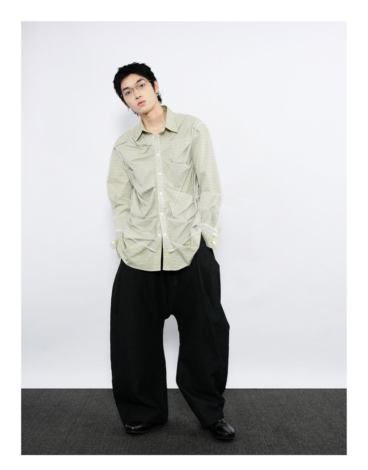 Pleated Silhouette Shirt