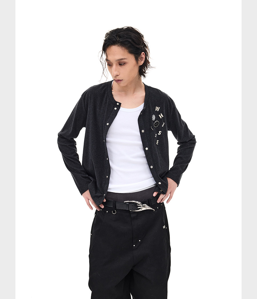 Wool Blend Slim Cardigan