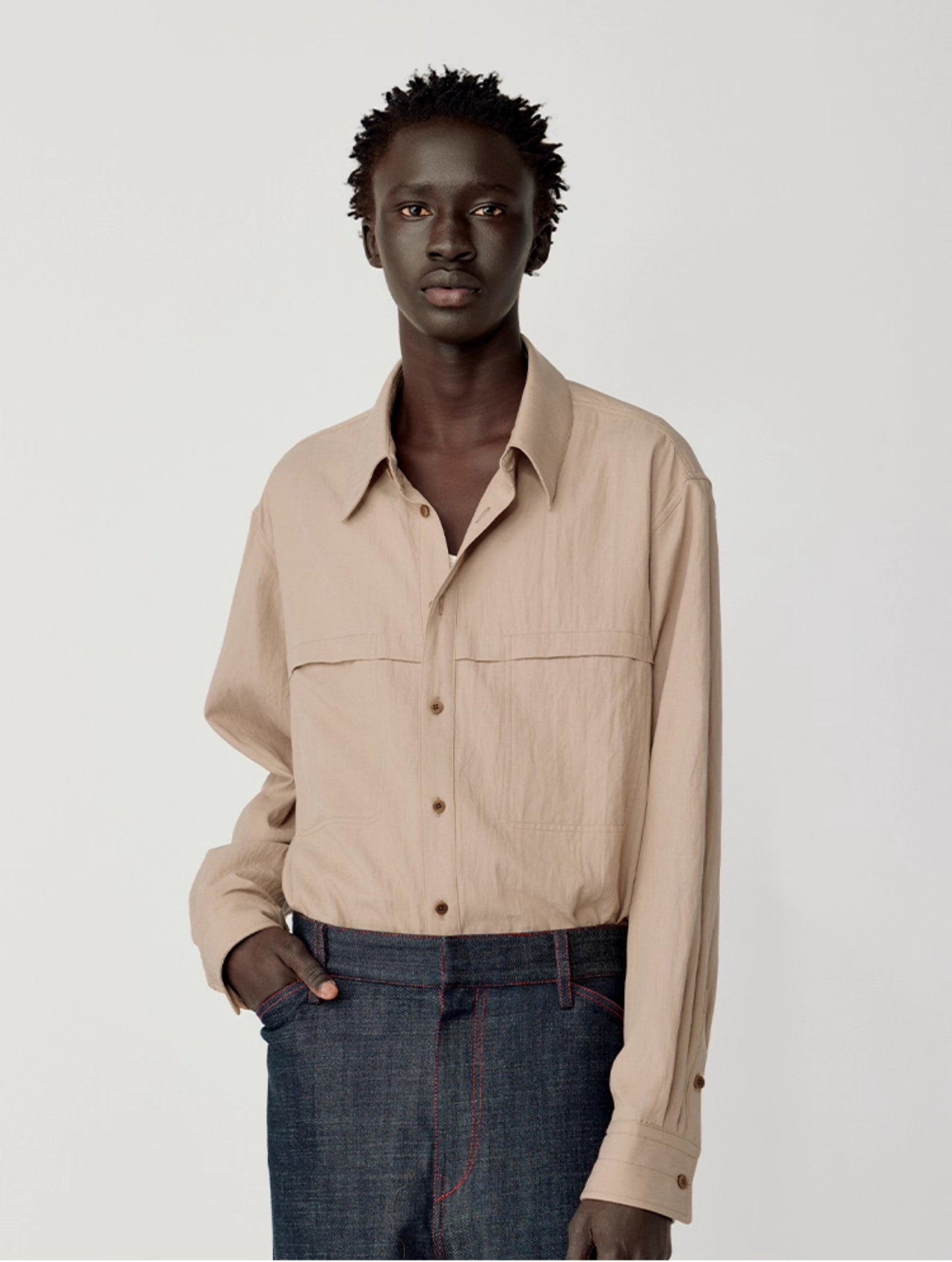 Shirt with patch pockets