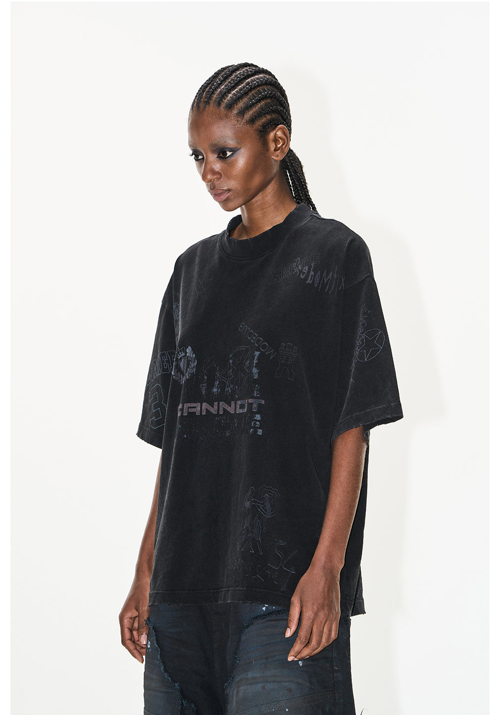 Damaged graffiti T-shirt