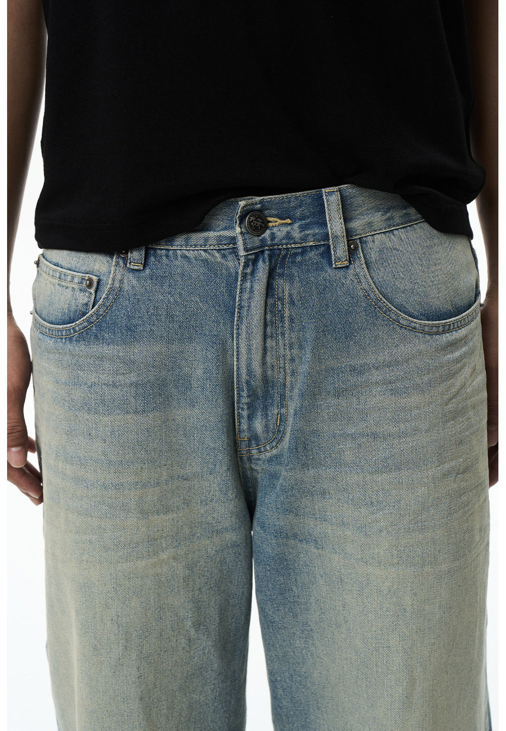 Classic Washed Straight-Leg Jeans