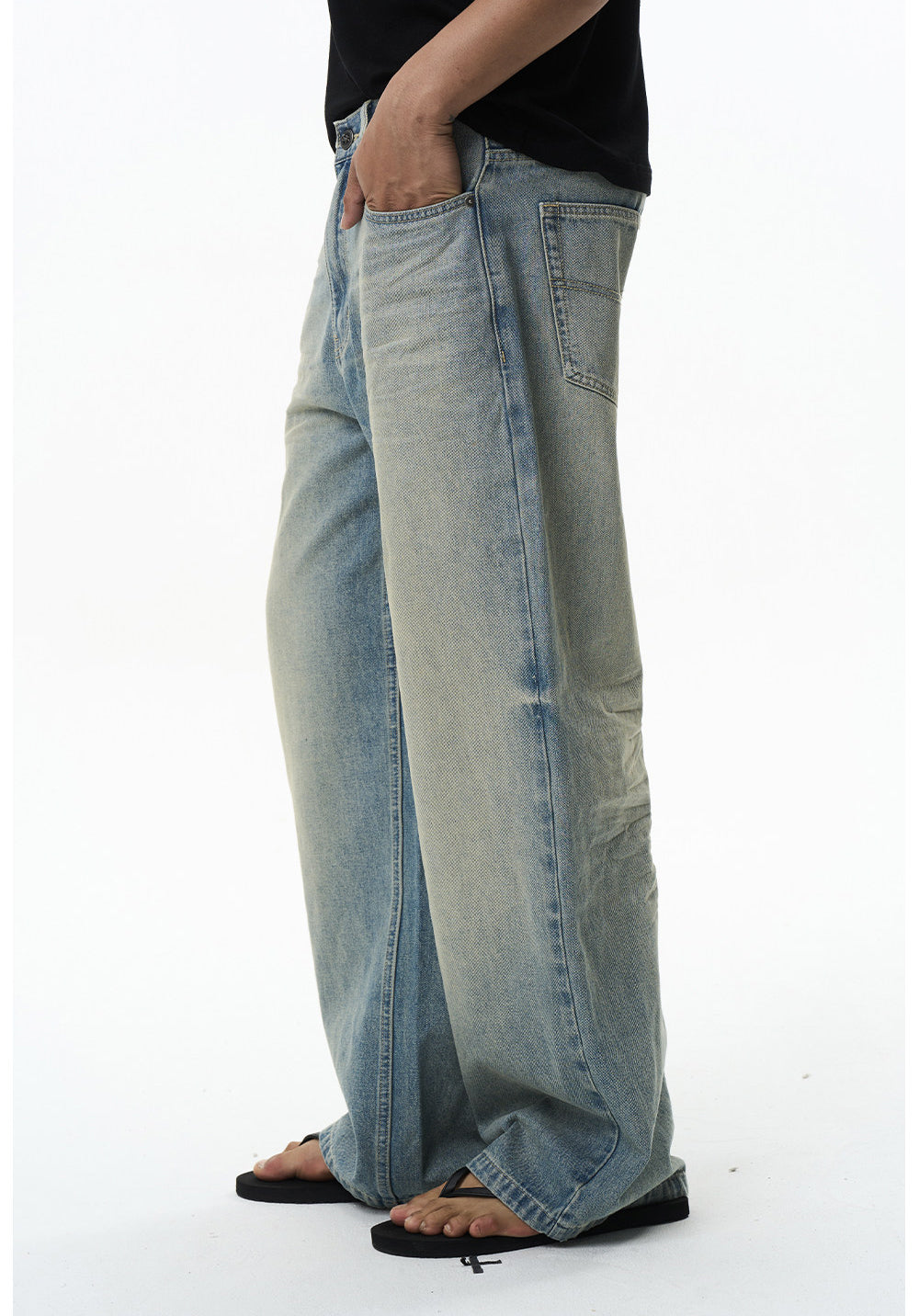 Classic Washed Straight-Leg Jeans