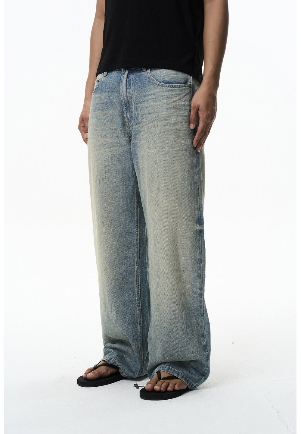 Classic Washed Straight-Leg Jeans