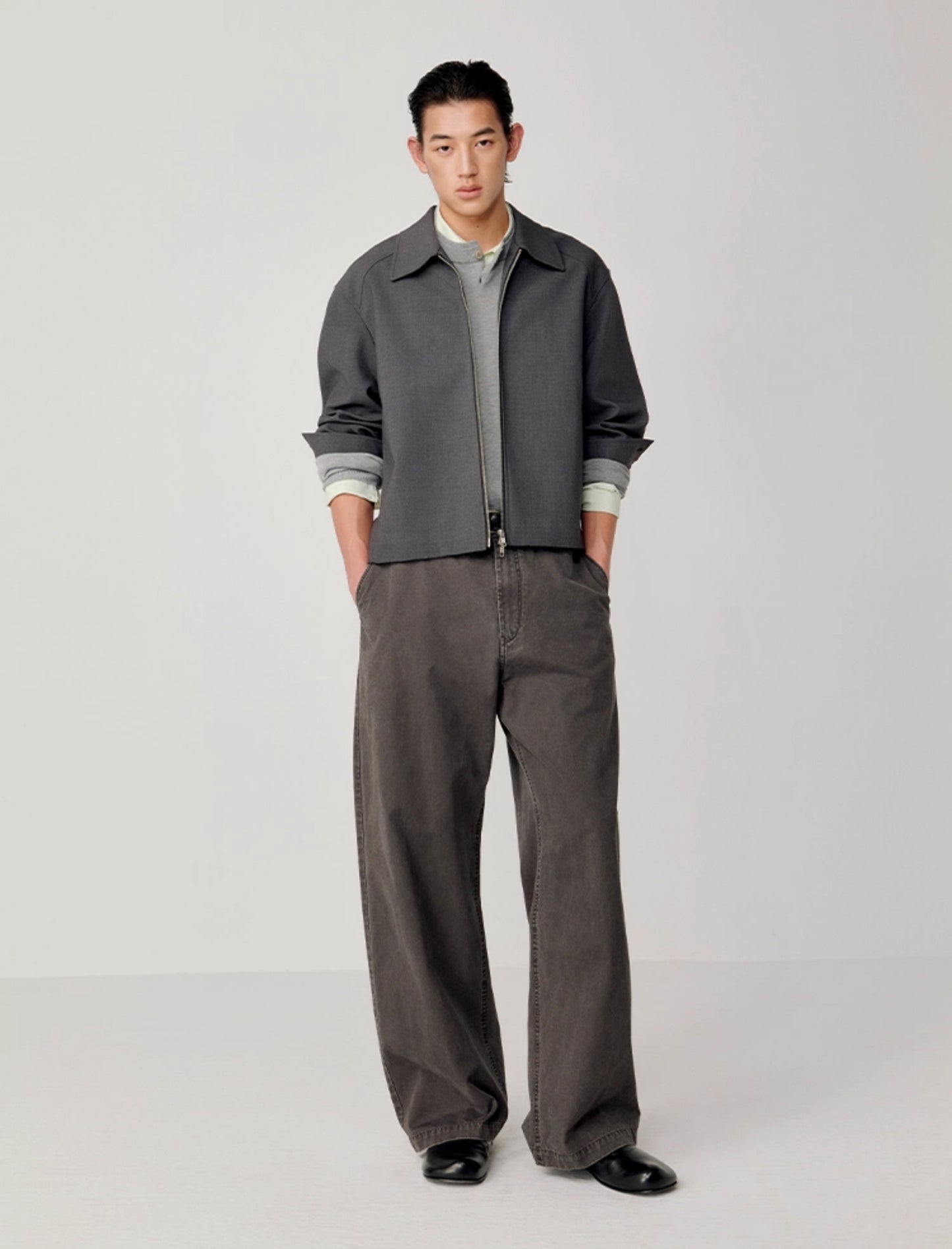 Wash Straight Casual Pants