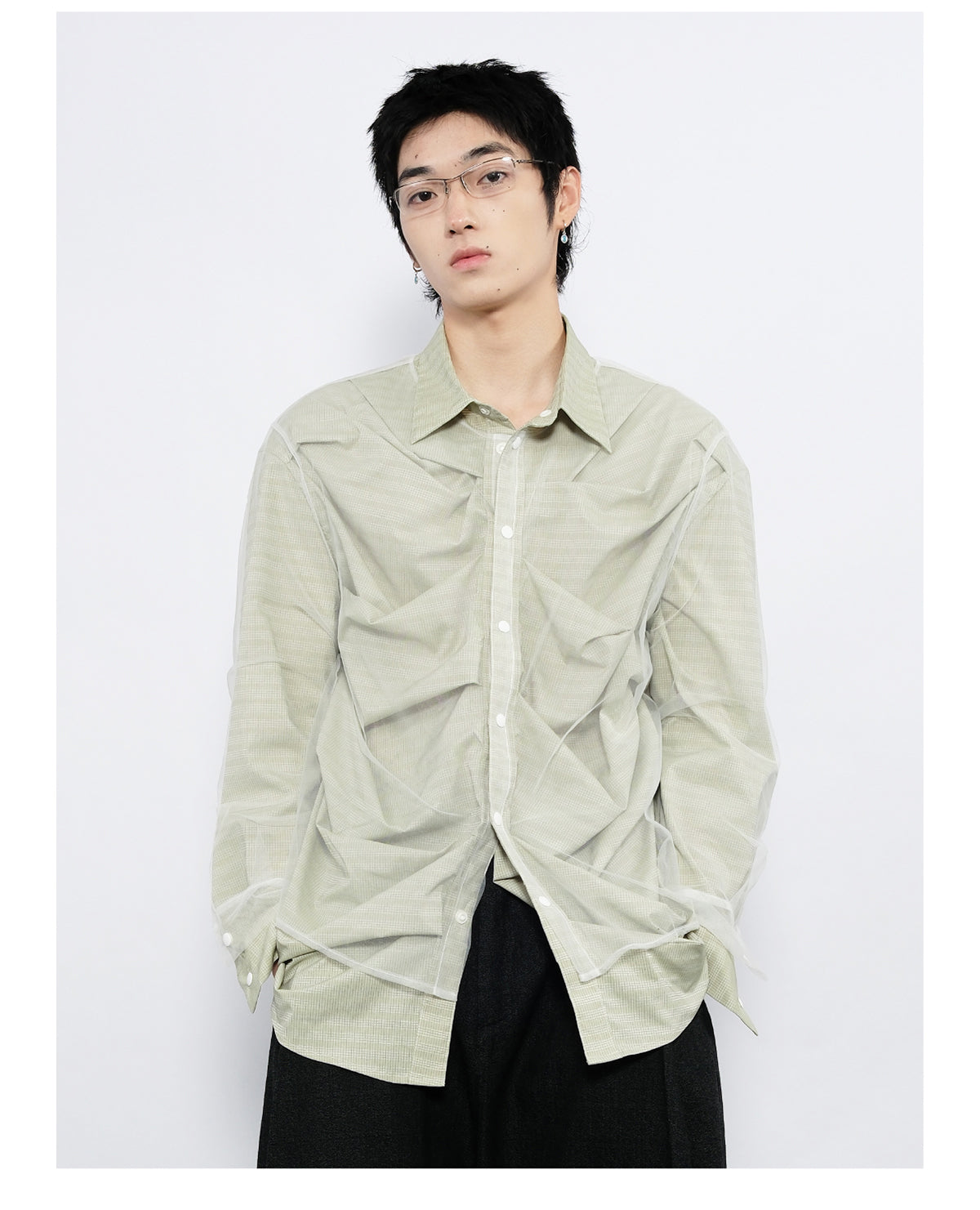 Pleated Silhouette Shirt