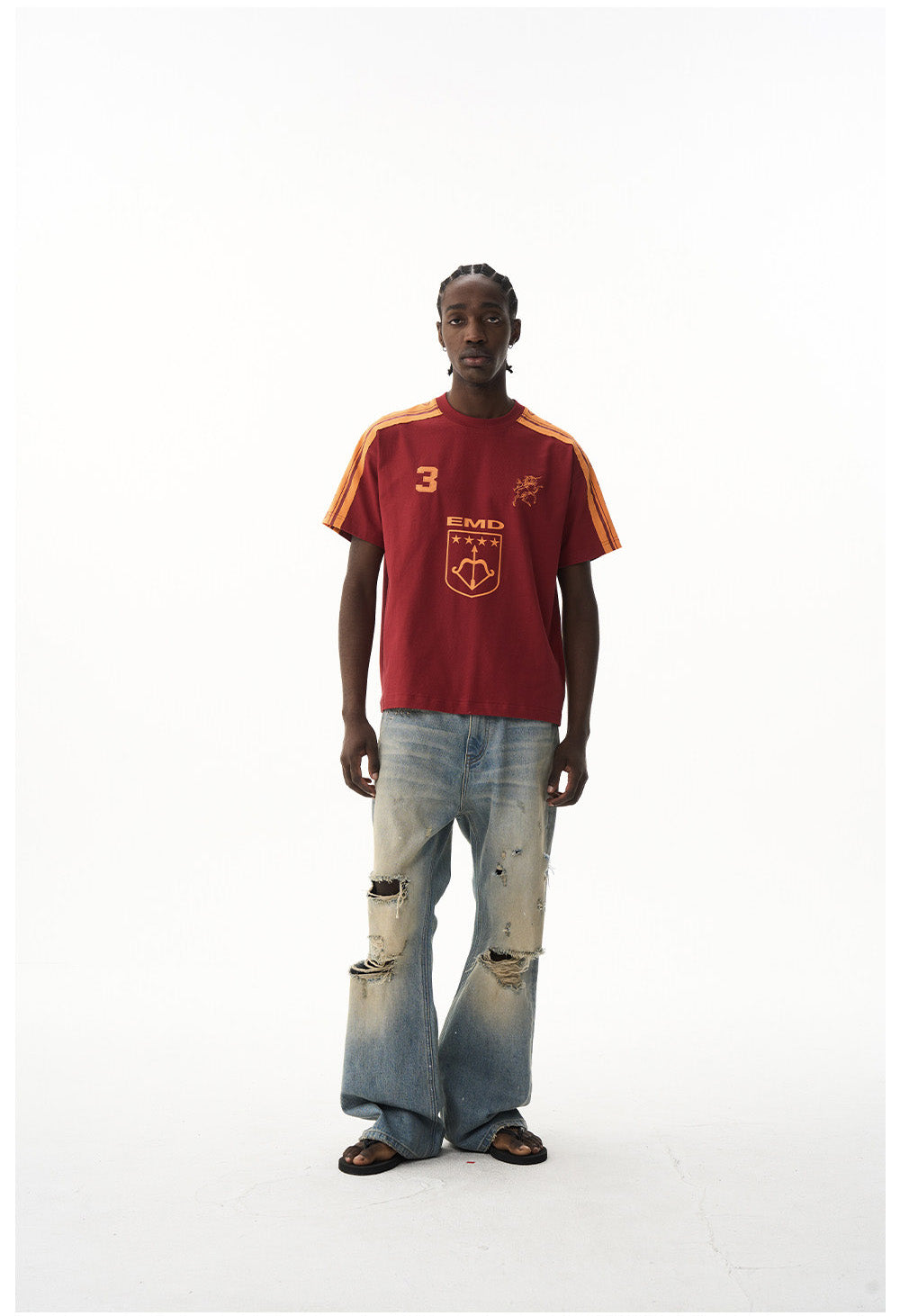 Retro Color Block Sports T-Shirt