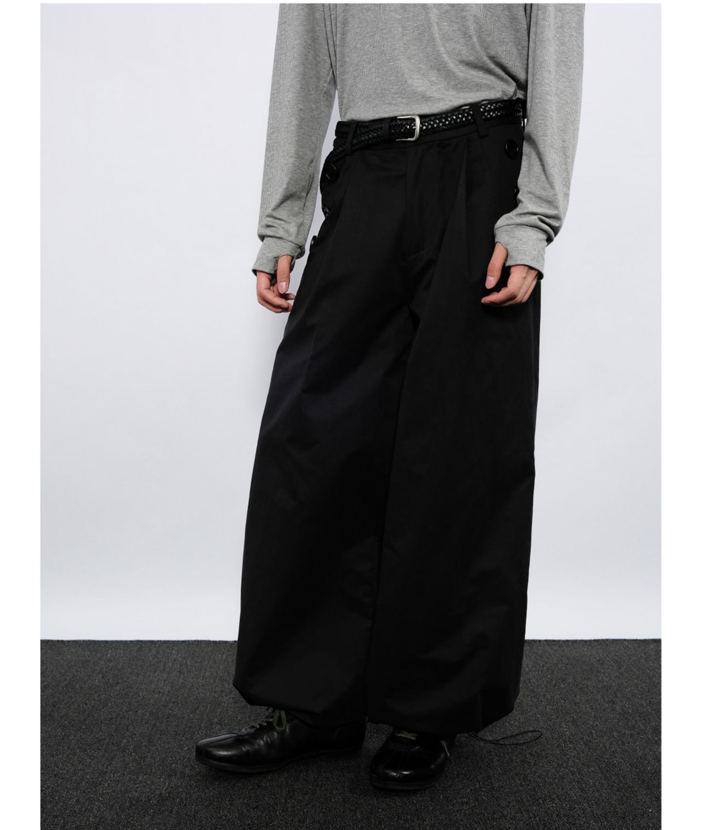 Side Button Casual Pants