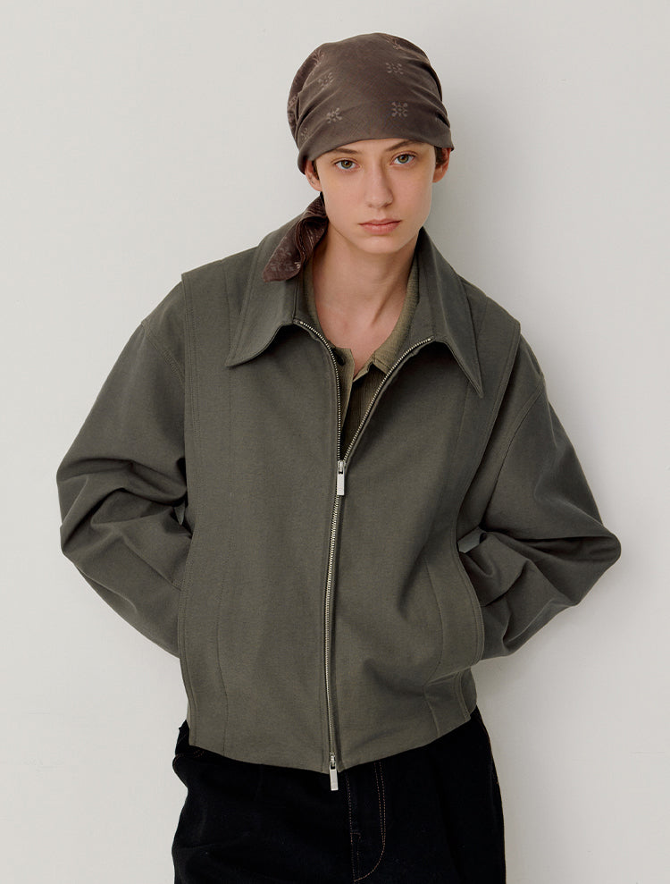 Wide Double-Zipper Jacket
