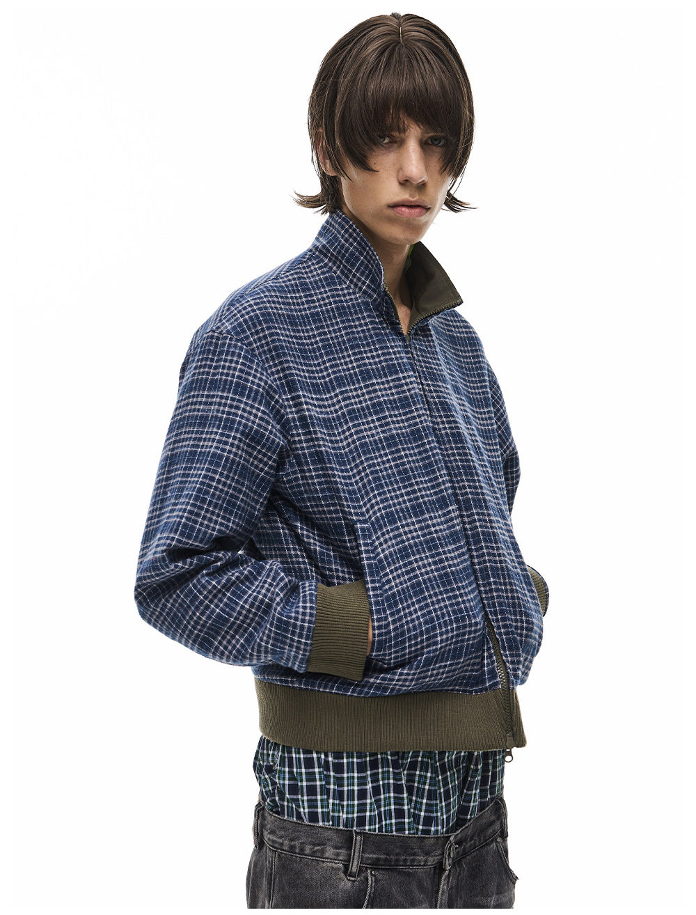 Vintage Reversible Stand-Collar Jacket