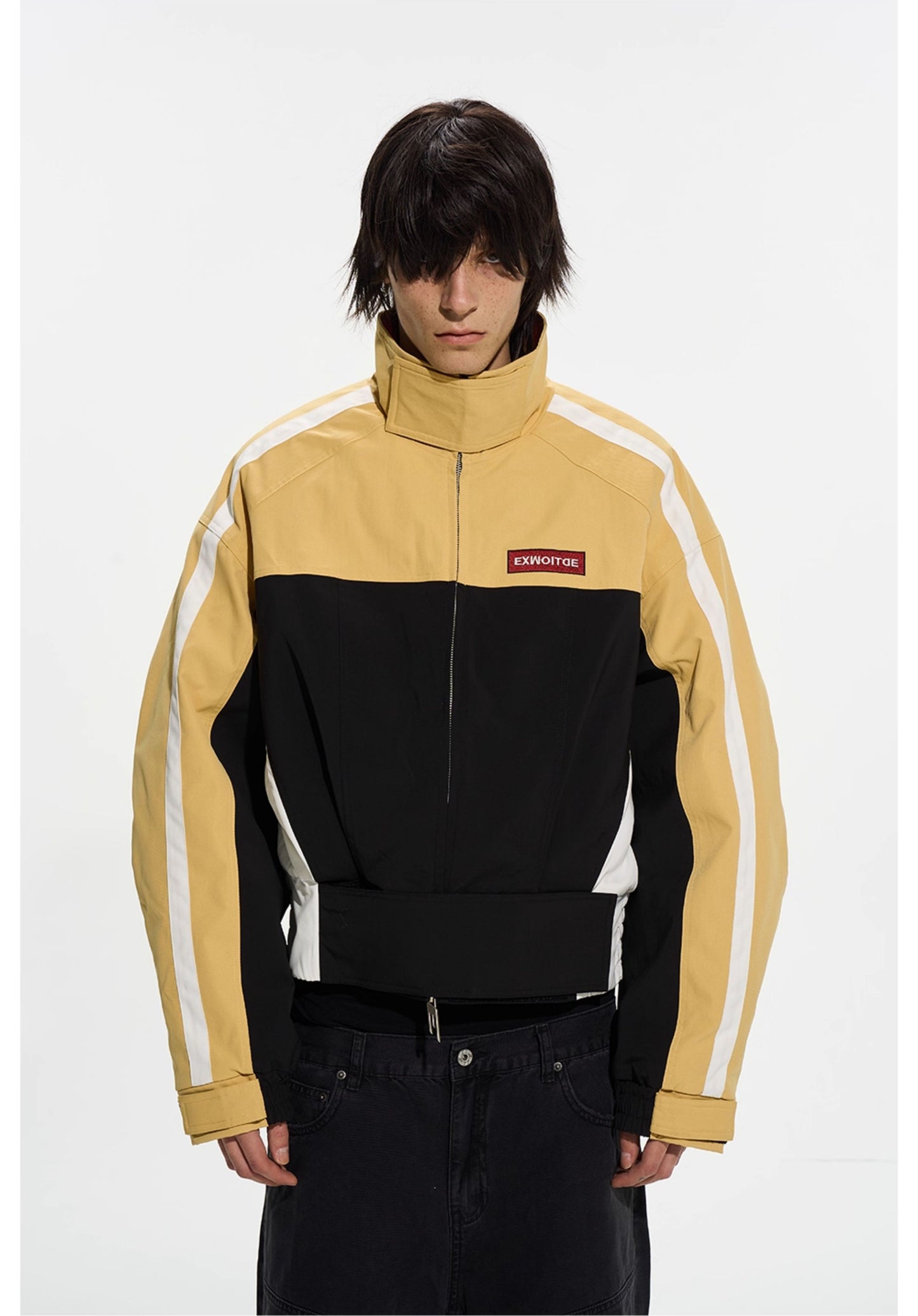 Sporty Patchwork Short Jacket