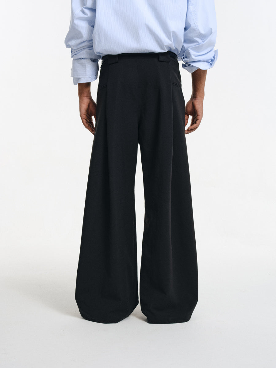 Wrinkle-resistant double-pleated casual pants
