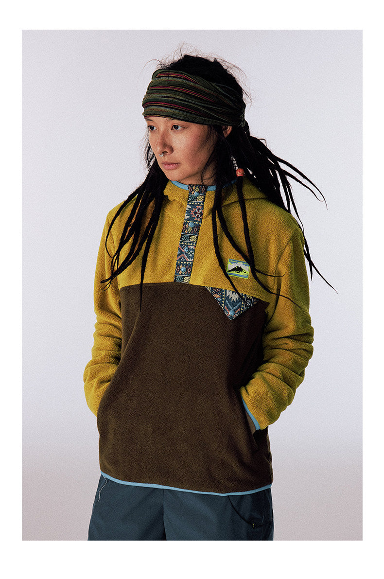 Color Block Hooded Jacket