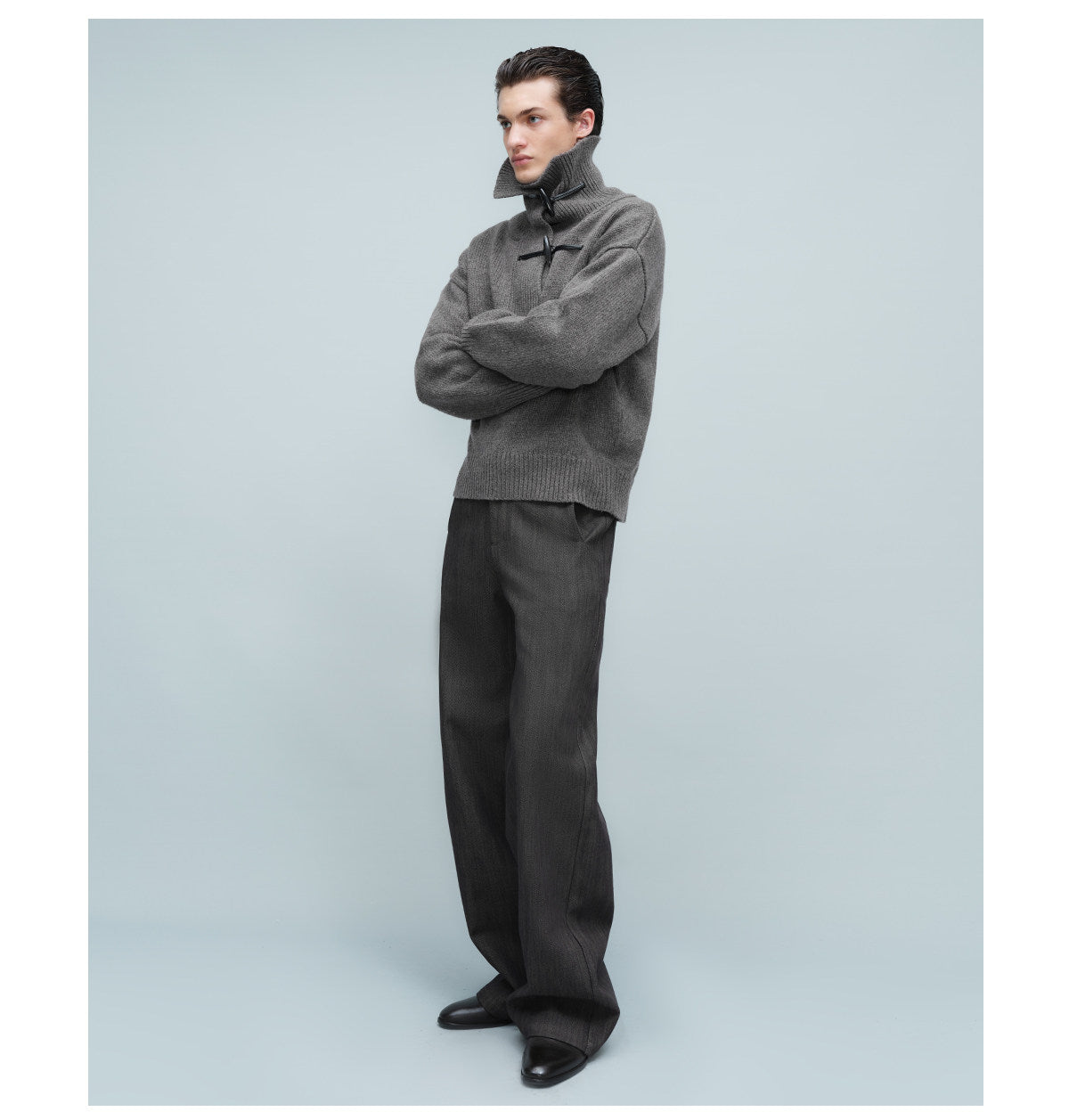 Heavyweight Half-Open Front Sweater