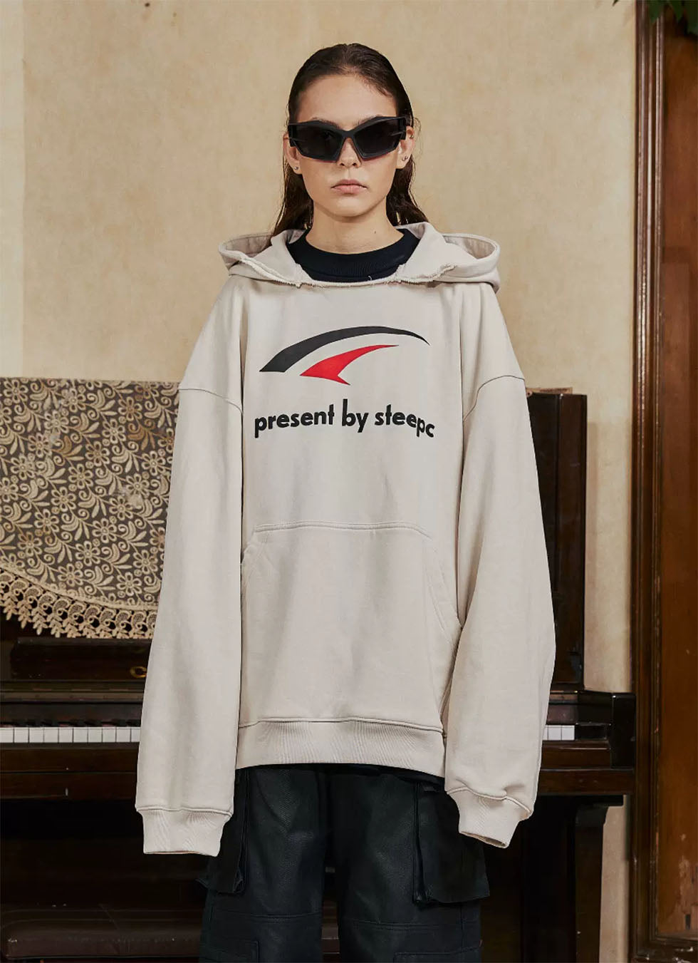 Basic Printed Logo Hooded Sweatshirtz